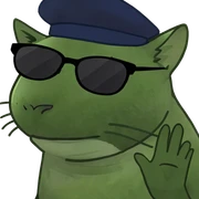 Cat with sunglasses sticker