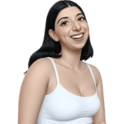 smiling girl with black hair sticker