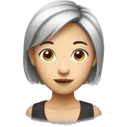 Asian girl with short hair sticker