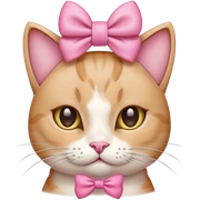 Gato com laço rosa na cabeça  sticker