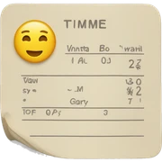 Time card  sticker