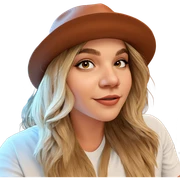 smiling girl with hat sticker