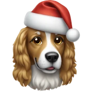 Christmas dog sticker