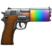 Rainbow gun sticker