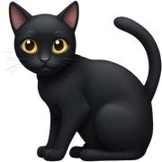 black cat sticker