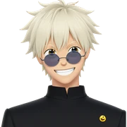 smiling boy in school uniform sticker