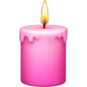 A pink candle  sticker