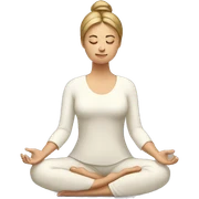 european woman meditating sticker