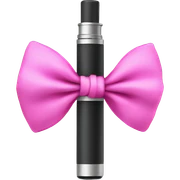 Vape with pink bow sticker