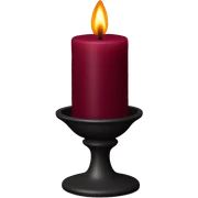 burgundy candle sticker