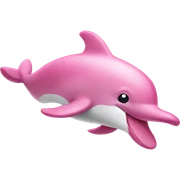 Pink dolphin  sticker