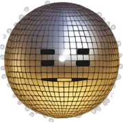 A disco ball sticker