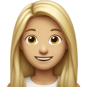 smiling girl with long hair sticker