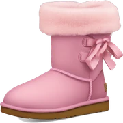 botas ugg con un lazo rosa sticker