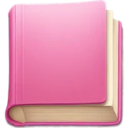 Pink book sticker
