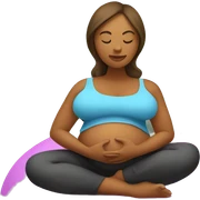 Pregnant woman on yoga ball sticker