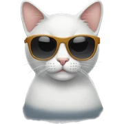 Cat with sunglasses sticker
