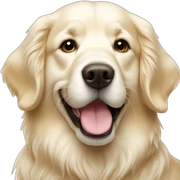 English cream golden retriever sticker