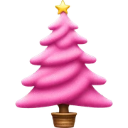 Pink Christmas tree sticker