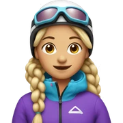 ski girl sticker