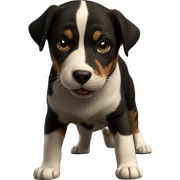 realistic cat and dog portrait sticker