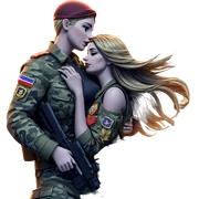girl in military uniform sticker