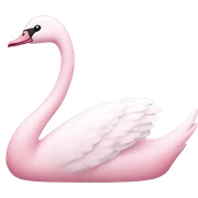 pastel pink swan sticker