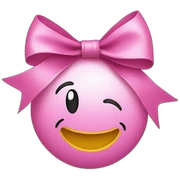 Smiley face with a bow  sticker