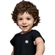 smiling person in black shirt sticker