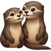 Otters in love sticker