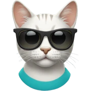 Cat with sunglasses sticker
