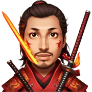 Fire-Wielding Samurai sticker