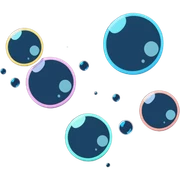 white soap bubbles sticker