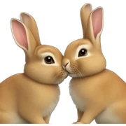 Rabbit kiss  sticker