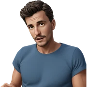 male portrait in outdoor setting sticker