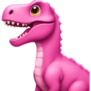 Pink dinosaur  sticker
