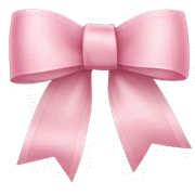 light pink ribbon bow sticker