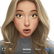 blonde girl portrait looking at viewer sticker