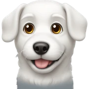 cute white dog sticker