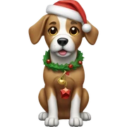 Christmas dog sticker