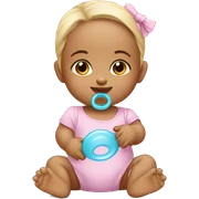 baby girl with pacifier sticker
