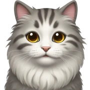 Fluffy cat sticker