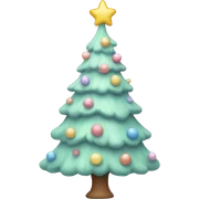 Pastel Christmas tree sticker