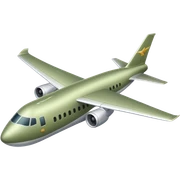 Pale olive airplane sticker