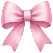 light pink ribbon bow sticker
