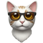 Cat with sunglasses sticker