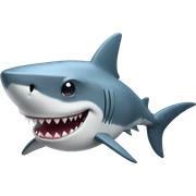Shark with a top hat sticker