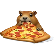 capybara eats pizza sticker