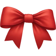 Red bow sticker