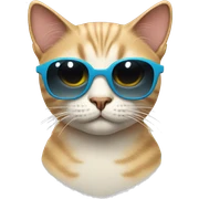 Cat with sunglasses sticker